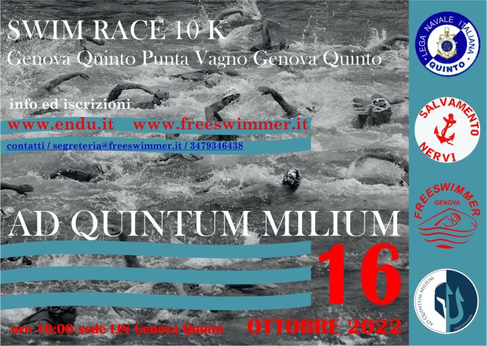 4&deg; EDIZIONE AD QUINTUM MILIUM! 16 OTTOBRE 2022