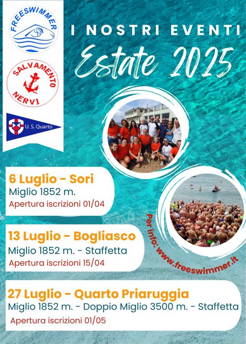 Luglio 2025: tre tappe in mare aperto per un&rsquo;estate da veri FreeSwimmer