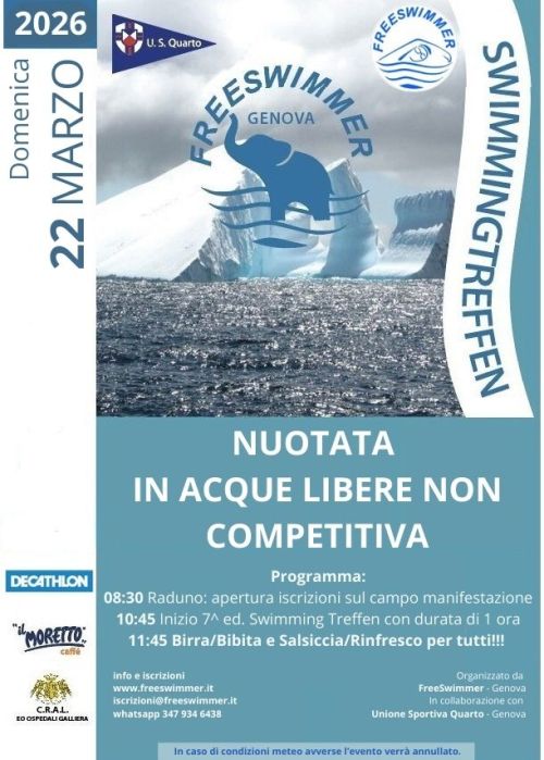 7&deg; Edizione Swimming treffen - festa di primavera- Genova 22 marzo 2026